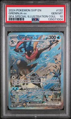 2024 POKEMON SVP EN-SV BLACK STAR PROMO #132 GRENINJA EX PSA 10 - Image 1