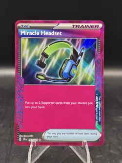 Pokemon TCG Miracle Headset 183/191 ACE SPEC Surging Sparks SV8 NM - Image 1