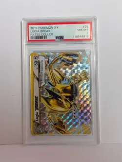 2016 POKEMON XY LUGIA BREAK FATES COLLIDE #79 PSA GRADED NM-MT 8 - Image 1