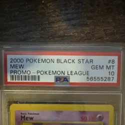 Pokemon Mew 08/53 Wotc Promo Regular PSA 10 Black Star Pokemon League 2000 - Image 3