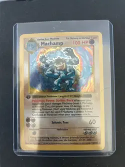 Machamp 8/102 Shadowless Holo Rare Base Set 1st Edition Pokemon - Image 1