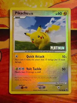 Pikachu [Platinum Stamped] 070/100 Burger King Reverse Holo - Pokemon Platinum - Image 1