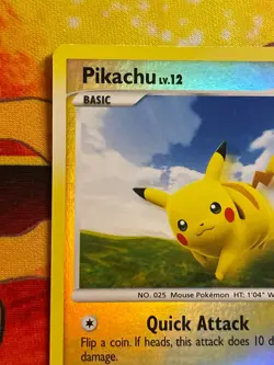 Pikachu [Platinum Stamped] 070/100 Burger King Reverse Holo - Pokemon Platinum - Image 2