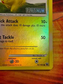 Pikachu [Platinum Stamped] 070/100 Burger King Reverse Holo - Pokemon Platinum - Image 5