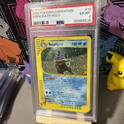 2002 Pokemon Expedition Feraligatr 012/165 Holo PSA 6 Double Swirl!!! - Image 1