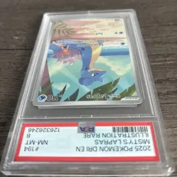 2025 Pokemon Scarlet & Violet Destined Rivals Misty's Lapras #194 PSA 8 NM-MT - Image 3