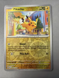 Pokemon TCG * SV Paldea Evolved * 62/193 Pikachu REVERSE HOLO Common * NM - Image 1