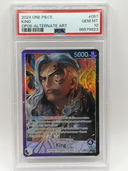 2024 One Piece OP08 King Leader Alternate Art PSA 10 Gem Mint #057 - Image 1