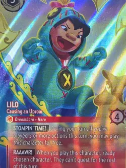 Disney Lorcana Lilo Causing an Uproar (Enchanted) 217/204 Reign of Jafar NM - Image 2