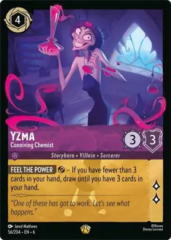 Disney Lorcana TCG Yzma, Conniving Chemist 56/204 Legendary Non-Foil Card - Image 1
