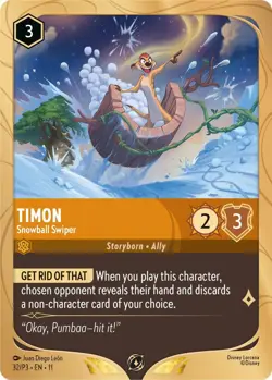 Timon - Snowball Swiper 32 Disney Lorcana Promo Cards Promo NM Holofoil - Image 1