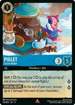Piglet - Cocoa Maker 147/204 Winterspell Non-Foil Disney Lorcana - Image 1