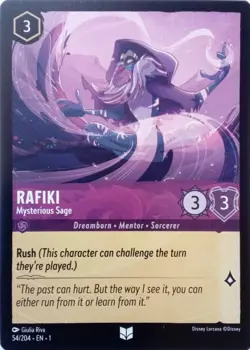 54/204 RAFIKI MYSTERIOUS SAGE THE FIRST CHAPTER UNCOMMON DISNEY LORCANA CARD - Image 1