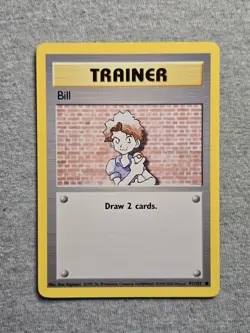 Bill 91/102 1999-2000 4th Print Common Base Set Pokemon Card - Image 1