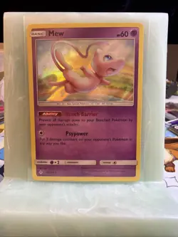 Mew 76/214 NM Holo Rare Sun & Moon Unbroken Bonds Pokemon Card! - Image 1