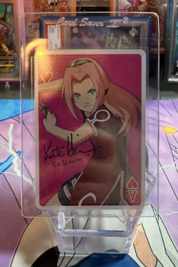 Kate Higgins Signed Sakura Haruno Playing Card English Voice Actor - Image 1