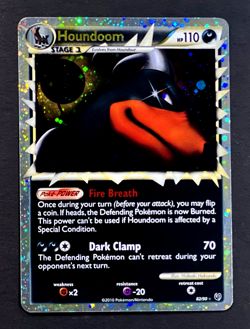2010 Pokemon HOUNDOOM PRIME Undaunted Set HOLO HeartGold & SoulSilver Card 83/90 - Image 2