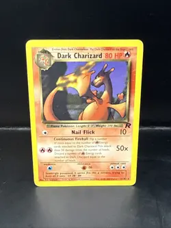 Pokemon TCG Dark Charizard Non-Holo Card 21/82 Team Rocket 2000 Vintage D - Image 3