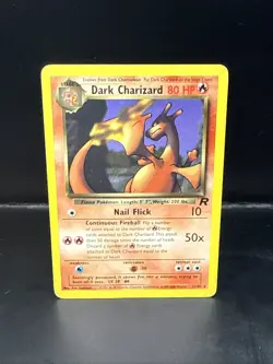 Pokemon TCG Dark Charizard Non-Holo Card 21/82 Team Rocket 2000 Vintage D - Image 4
