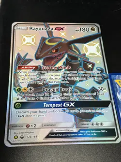 Rayquaza GX 177A/168 Alternate Art Holo Jumbo Promo Pokemon Card Nice Card! - Image 1