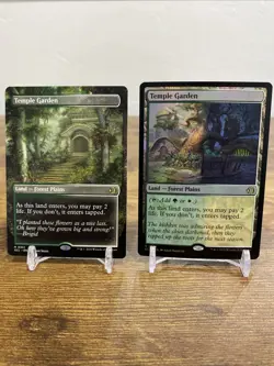 Temple Garden (Borderless) Regular And Temple Garden Foil Lorwyn Eclipsed MTG - Image 1