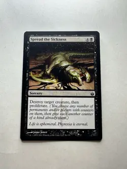 Spread the Sickness LP Mirrodin Besieged Magic The Gathering Mtg Lightly Played - Image 1