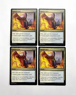 MTG MAGIC THE GATHERING 4X DOVIN'S VETO INSTANT WAR OF THE SPARK SILVER UNC ♨ - Image 1