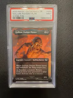 2023 Magic The Gathering - Gollum, The Patient Plotter - Borderless Foil - PSA 9 - Image 1