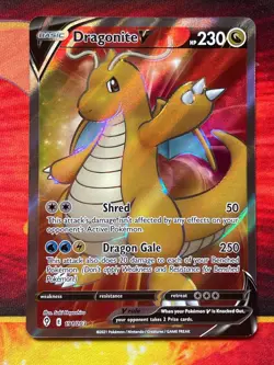 Dragonite V (Full Art) 191/203 Ultra Rare - Pokemon SWSH07: Evolving Skies - NM - Image 1