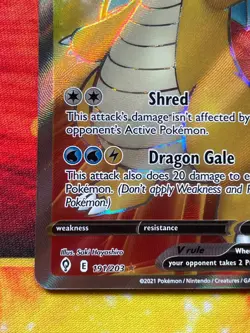 Dragonite V (Full Art) 191/203 Ultra Rare - Pokemon SWSH07: Evolving Skies - NM - Image 4