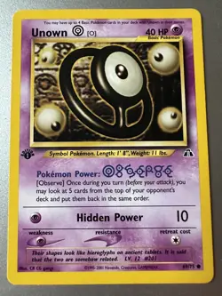 Pokemon - 1st Edition Neo Discovery Unown O 69/75 NM - Image 1