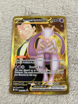 Pokemon Team Rocket's Mewtwo ex 240/182 Sv10: Destined Rivals Hyper Rare EX - Image 1