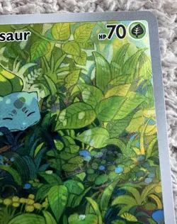 Pokemon Bulbasaur Illustration Rare Full Art Holo Scarlet & Violet 151 166/165 - Image 3