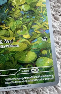Pokemon Bulbasaur Illustration Rare Full Art Holo Scarlet & Violet 151 166/165 - Image 5