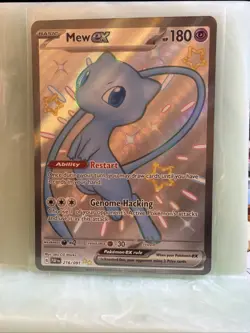 Pokemon TCG Mew ex Paldean Fates 216/091 Shiny Ultra Rare - NM - Image 1