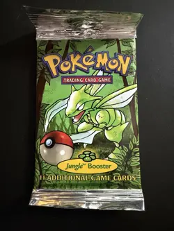 Pokemon 1999 Vintage Jungle LONG CRIMP Booster Pack Unlimited Scyther Art! 🍃 - Image 1