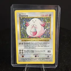 Chansey 3/102 Shadowless Holo Rare Base Set Pokemon - Image 1