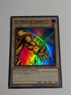 Yugioh Left Arm of the Forbidden One LOB-EN123 Ultra Rare NM - Image 1