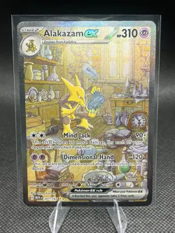 Pokemon TCG Alakazam EX 151 Holo Card Scarlet & Violet 201/165 - Image 1