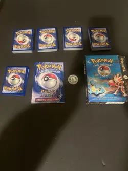 Pokemon 1999 Blackout Theme Deck WOTC 126 Total Card Base Set Chansey Coin Lot - Image 1