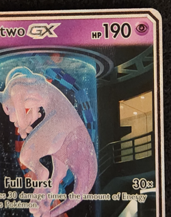 2017 Pokemon Shining Legends Mewtwo GX Holo Card #78/73 Secret Rare EX-NM - Image 3