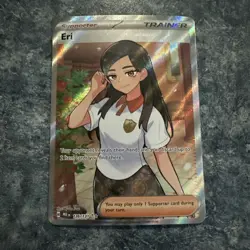 Pokemon TCG Prismatic Evolutions Eri Full Art Trainer Ultra Rare Card 136/131 NM - Image 1