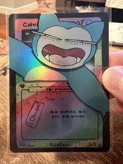 Pokederp 2 Breakout Chubbs Holo Snorlax 3/8 Custom Derpy Card - Image 1