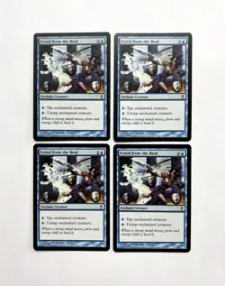 MTG MAGIC THE GATHERING 4X FREED FROM THE REAL KAMIGAWA ENCHANT CREATURE ♨ - Image 1