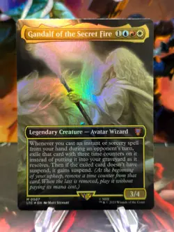 FOIL MTG Gandalf of the Secret Fire - Borderless, LOTR - LIGHT PLAYED - Image 1