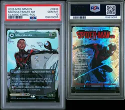 2025 MTG MARVEL'S SPIDER-MAN BORDERLESS MILES MORALES ULTIMATE SPIDER-MAN PSA 10 - Image 3