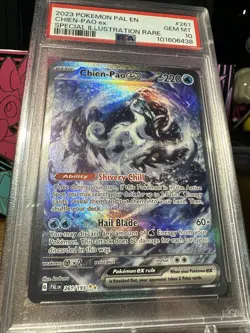 2023 Pokemon Paldea Evolved #261 Chien-Pao EX SIR PSA 10 - Image 3