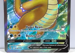 2022 Dragonite V Full Art Holo 076/078 Card Pokemon GO Set Pokemon TCG CCG - Image 2