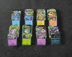 Pokemon Prismatic Evolutions Eeveelutions Tins Cosmic Promo cards Coins NO PACKS - Image 1