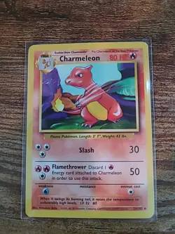 Pokemon TCG Charmeleon Base Set 24/102 Regular Unlimited Uncommon - Image 1